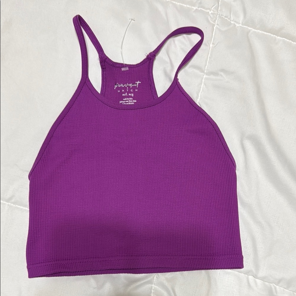 Free people movement Purple Ribbed Tank Top